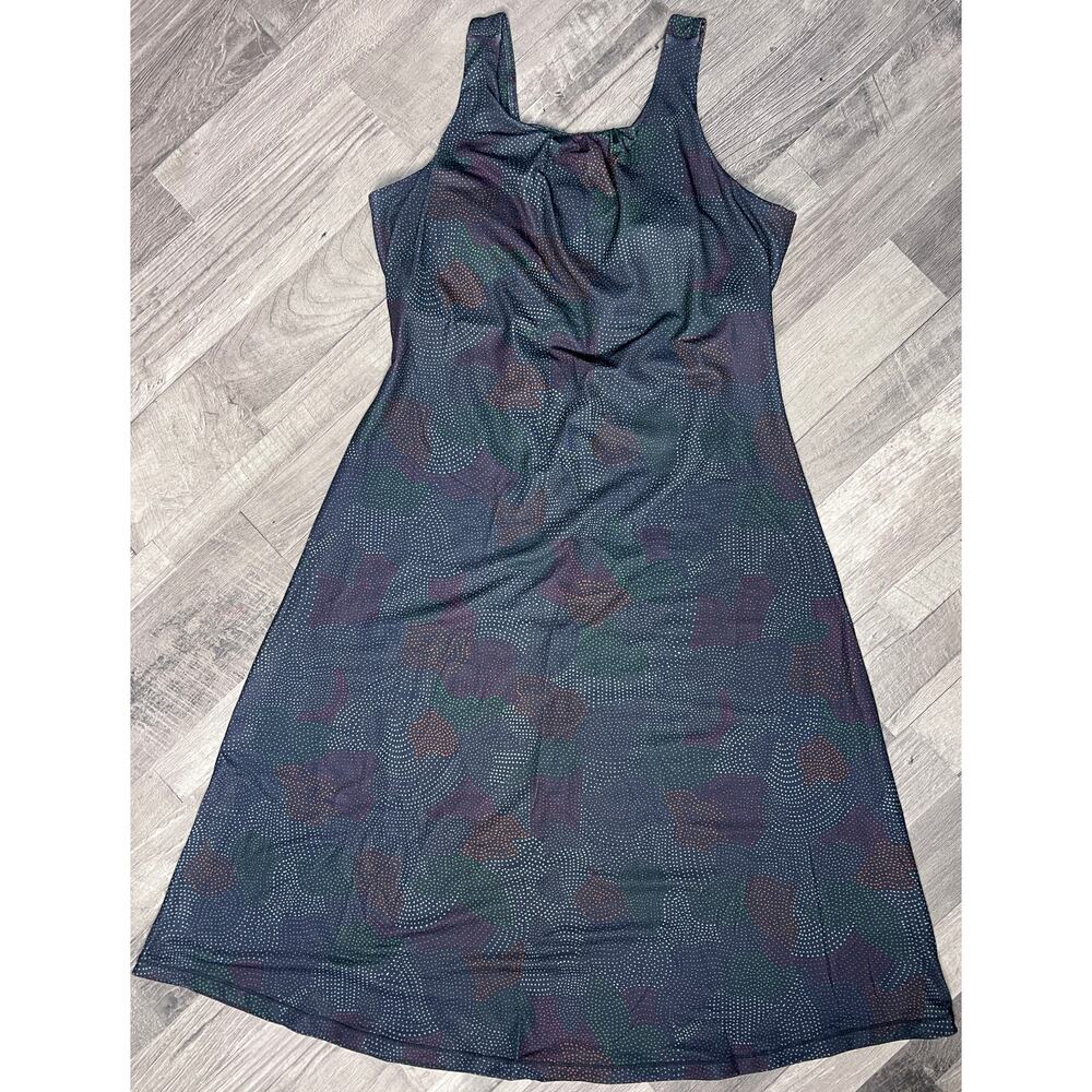 prAna Skypath Dress Deep Pine Dotty Performance Knit Dress WOMEN M vacation - Picture 2 of 7